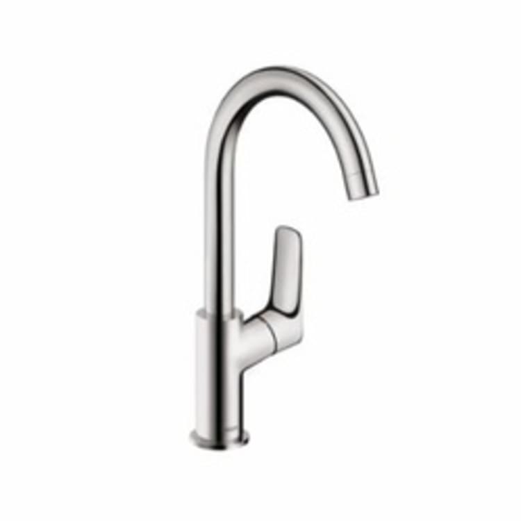 Hansgrohe 71130001 Logis 210 Bathroom Faucet, 1.2 gpm, 8-3/4 in H Spout, 1 Handle, Pop-Up Drain, 1 Faucet Hole, Chrome Plated, Domestic