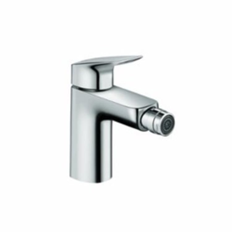 Hansgrohe 71200001 Logis 70 Bidet Faucet, 1 gpm, 3-7/8 in H Spout, 1 Handle, Pop-Up Drain, Chrome Plated, Domestic