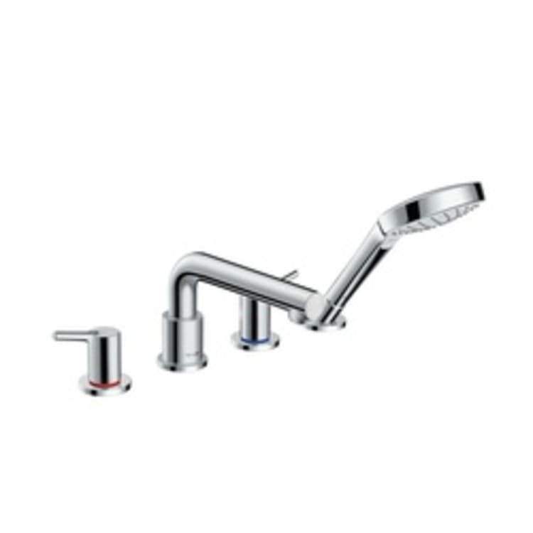 Hansgrohe 72419001 Talis S Roman Tub Set Trim, 5 gpm, 4-7/8 in Center, Chrome Plated, 2 Handles, Hand Shower Yes/No: Yes