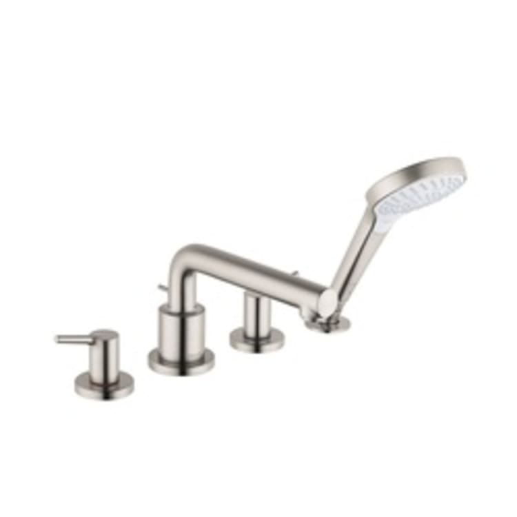 Hansgrohe 72419821 Talis S Roman Tub Set Trim, 5 gpm, 4-7/8 in Center, Brushed Nickel, 2 Handles, Hand Shower Yes/No: Yes