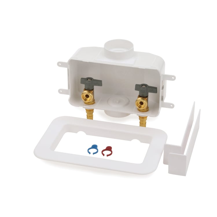 Harvey® 38106 Centro II Outlet Box Without Hammer, For Use With Washing Machine, PVC