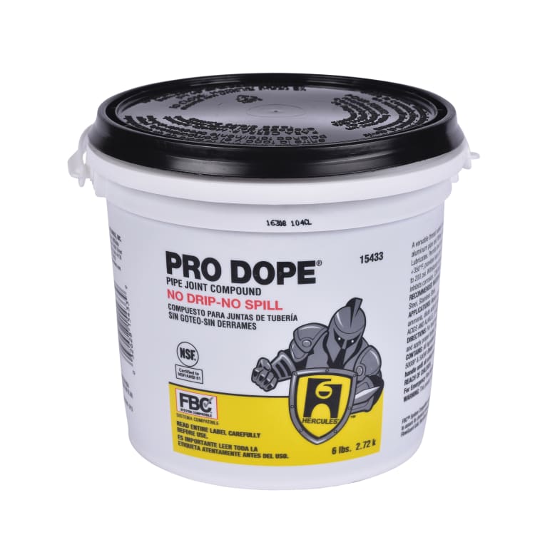 Hercules® Pro Dope® 15433 Thread Sealant, 6 lb Pail with Handle, Gray