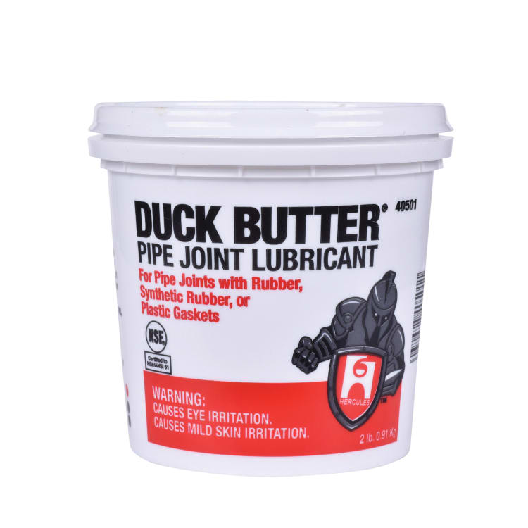 Hercules® Duck Butter® 40501 Water-Soluble Pipe Lubricant, 2 lb, Paste, Off-White