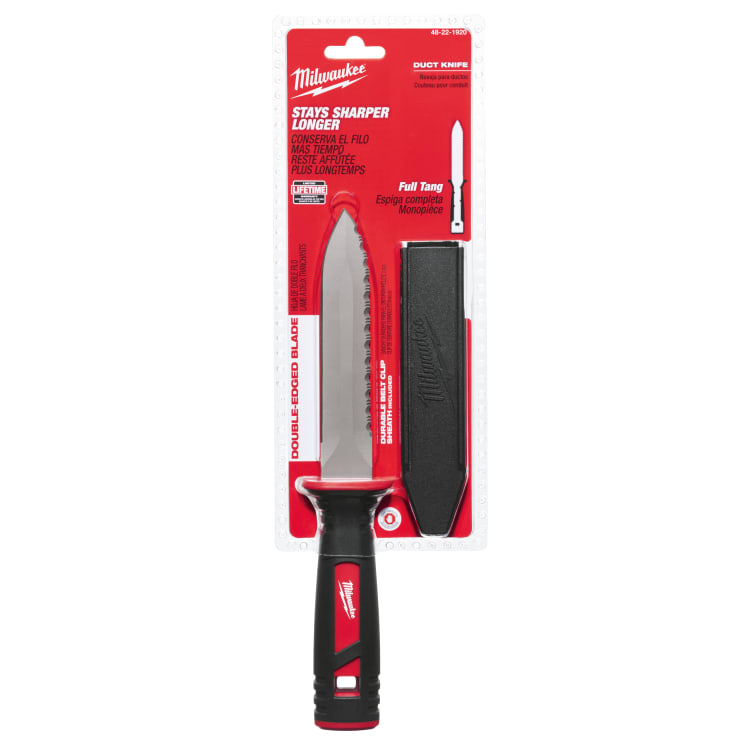 Milwaukee® 48-22-1920 Duct Knife, Double Edged Blade, Stainless Steel Blade, 11 in OAL