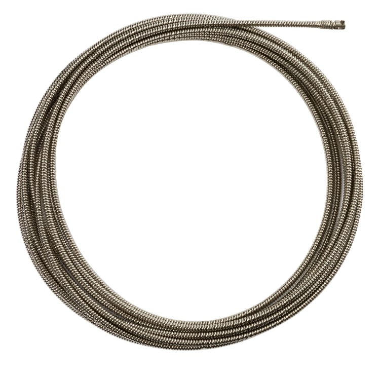 Milwaukee® 48-53-2773 Inner Core Coupling Drain Cleaning Cable, 3/8 in x 50 ft, For Use With Drain Cleaning Machines, 1-1/4 to 2-1/2 in Drain Line, Steel, 1 Pieces