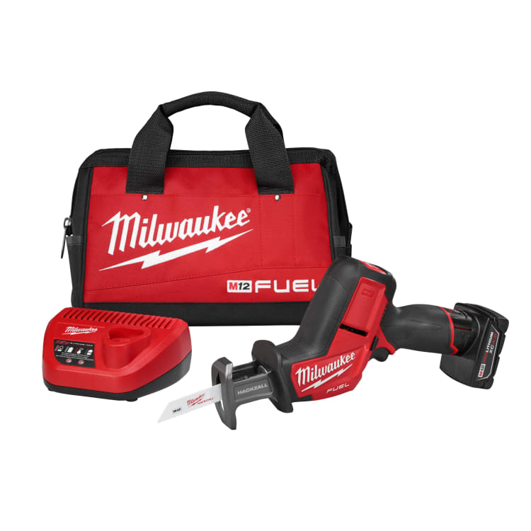 Milwaukee® 2520-21XC M12 FUEL™ HACKZALL™ Cordless Reciprocating Saw Kit, 5/8 in L Stroke, 3000 spm, Straight Cutting, 12 V, 13-1/4 in OAL