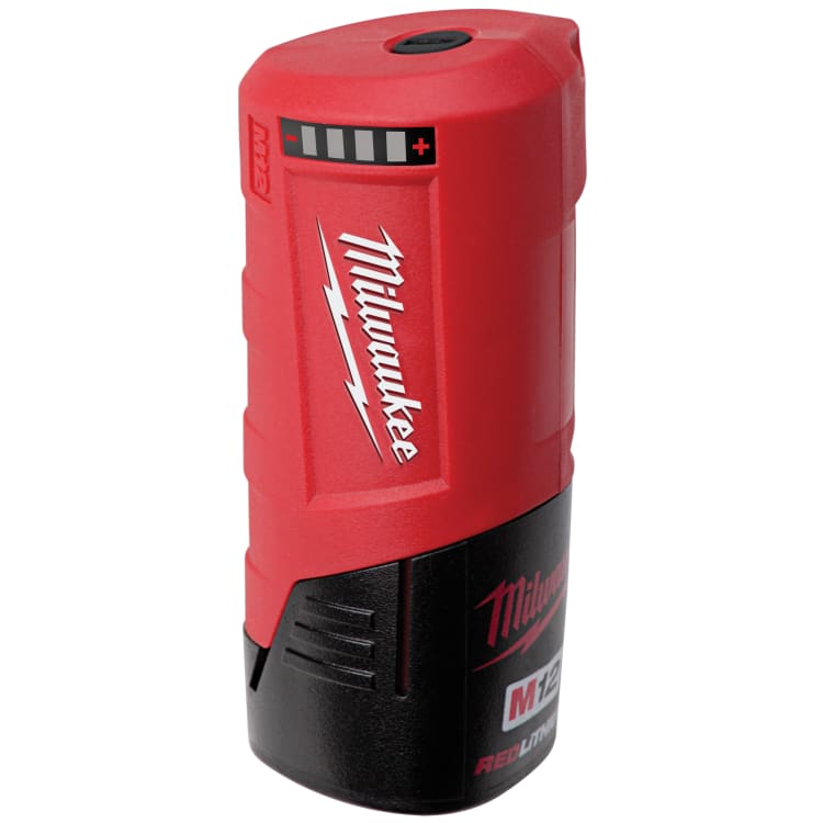 Milwaukee® 49-24-2310 M12™ Power Source, 1.5/2/3/4 Ah Li-Ion Battery, 12 VDC, For Use With M12 Battery Packs, M12 Heated Gear, Bare Tool