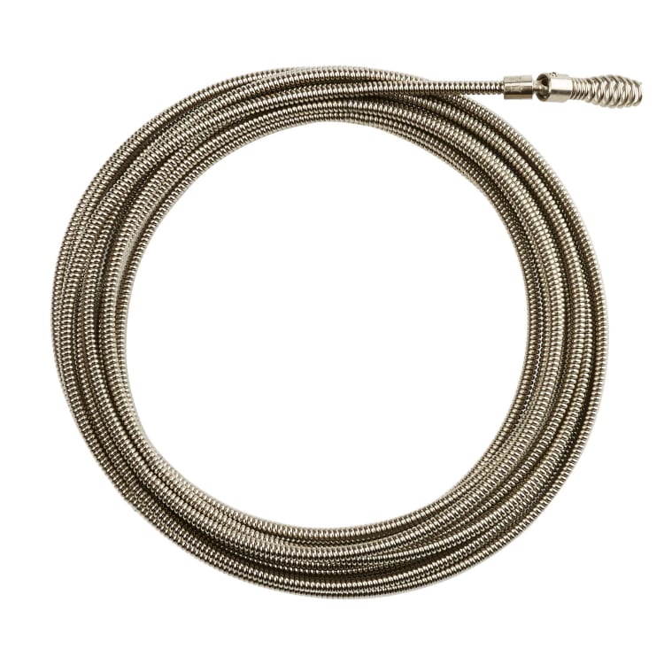 Milwaukee® 48-53-2562 Inner Core Drop Head Drain Cleaning Cable, 5/16 in x 25 ft, For Use With Drain Cleaning Machines, 1-1/4 to 2-1/2 in Drain Line, Steel, 1 Pieces