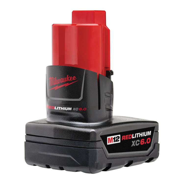 Milwaukee® M12™ REDLITHIUM™ 48-11-2460 Battery Pack, 6 Ah 12 VDC Lithium-ion Battery, For Use With Milwaukee® 12 VDC Cordless Tool