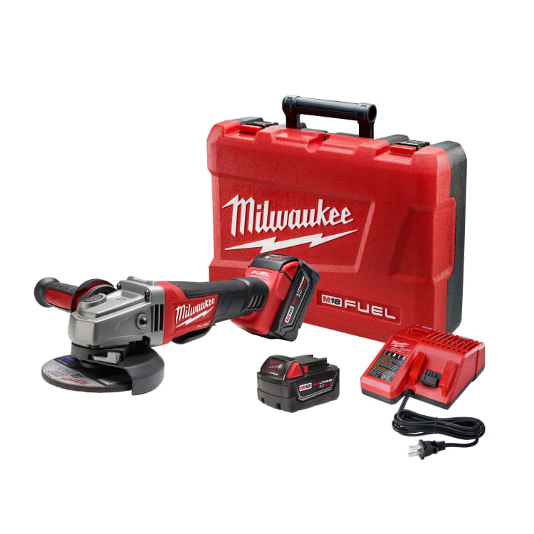 Milwaukee® 2780-22 M18™ FUEL™ Cordless Grinder Kit, 5 in Dia Wheel, 5/8-11 Arbor/Shank, 18 VDC, Lithium-Ion Battery, 2 Batteries, Paddle No-Lock Switch