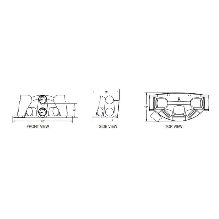 INFILTRATOR Q4STDE QUICK4 STANDARD MULTIPORT END CAP FITS THE Q4STD CHAMBER (WA & ID)