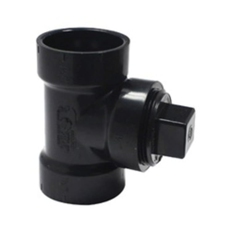 1-1/2" ABS CLEANOUT TEE WITH PLUG