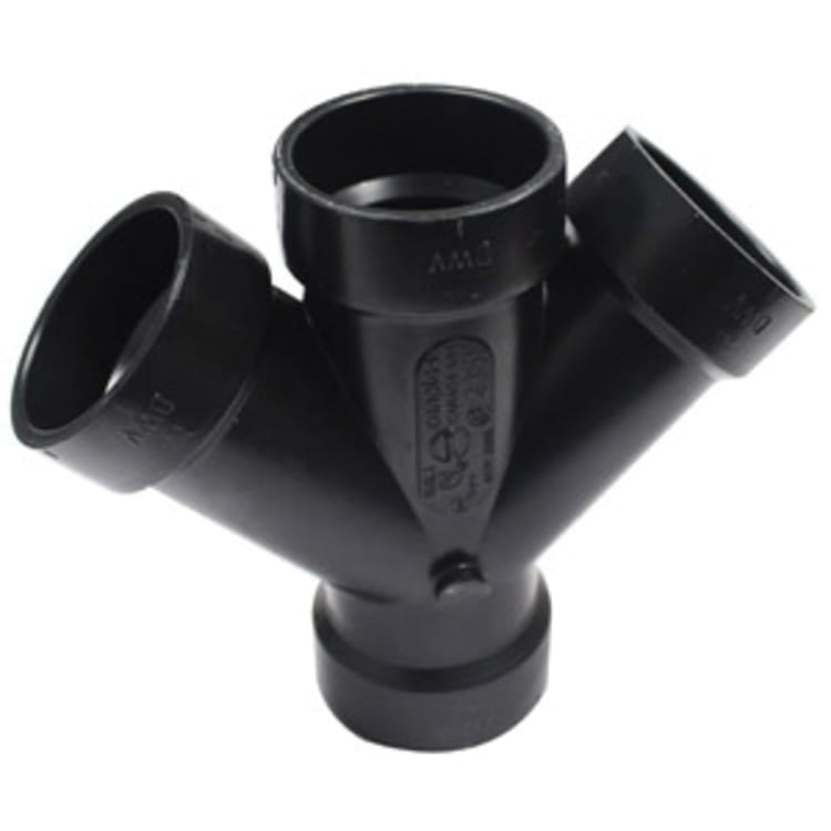 IPEX® 102351 DWV Double Wye, Fitting/Connector: Wye, 1-1/2 in Nominal, Hub End Style, ABS