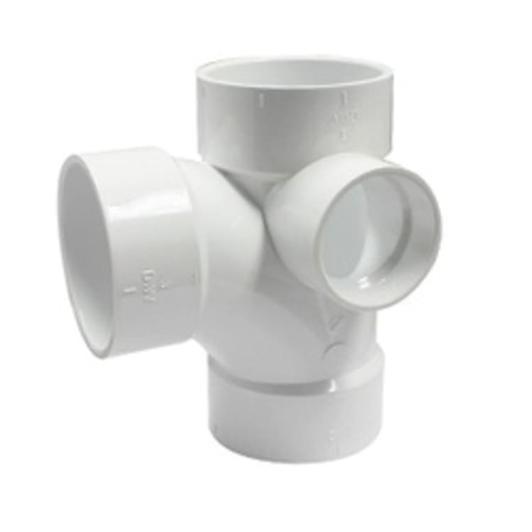 3"X3"X3"X2" PVC DWV SAN TEE WITH RIGHT SIDE INLET