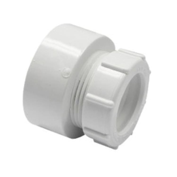 1-1/2"X1-1/4" PVC DWV HXSJ FEMALE TRAP ADAPTER WITH NUT