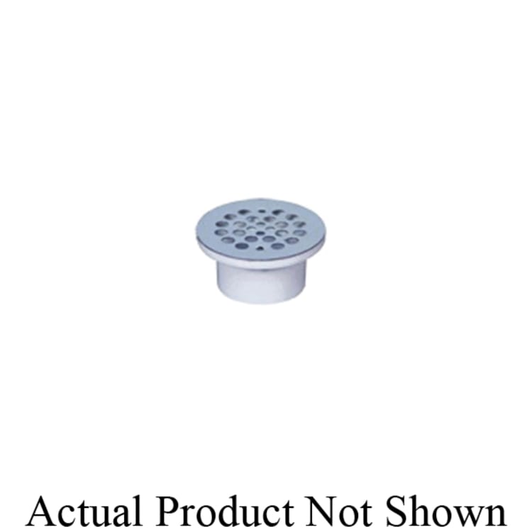 AB&A™ 85830 General Purpose Drain With Chromed Brass Cover-All Strainer, For Use With 2 in SCH 40 DWV ABS Pipe, Domestic