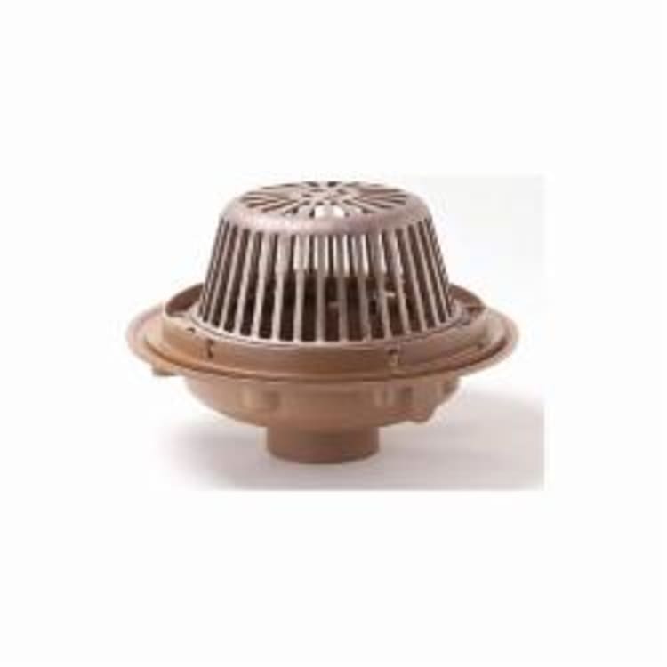 Smith® 1010Y04 (-C-R) Bottom Roof Drain, 4 in Outlet, No-Hub Connection, Cast Iron Drain