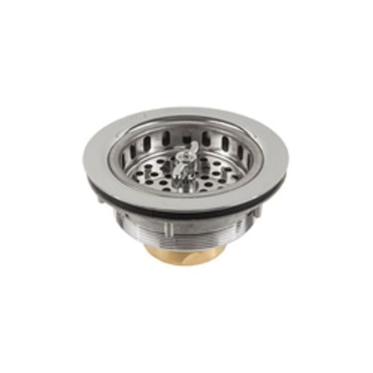 Jomar Valve® Twist-N-Loc® 300-001 DESIGNERS Basket Sink Strainer, For Use With 1/16 and 3/4 in THK Sink, Brass, Chrome Plated