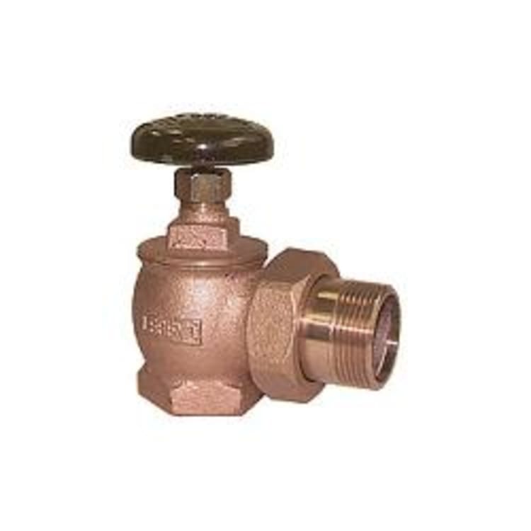 LEGEND 110-107 T-431 Angle Radiator Valve, 1-1/2 in Nominal, MNPT x FNPT End Style, 60 psi CWP Pressure, Cast Bronze Body, Import