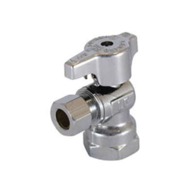 LEGEND 114-603NL T-595NL 1/4 Turn Angle Supply Stop Valve, 1/2 x 3/8 in, FNPT x OD Compression, Brass Body, Import