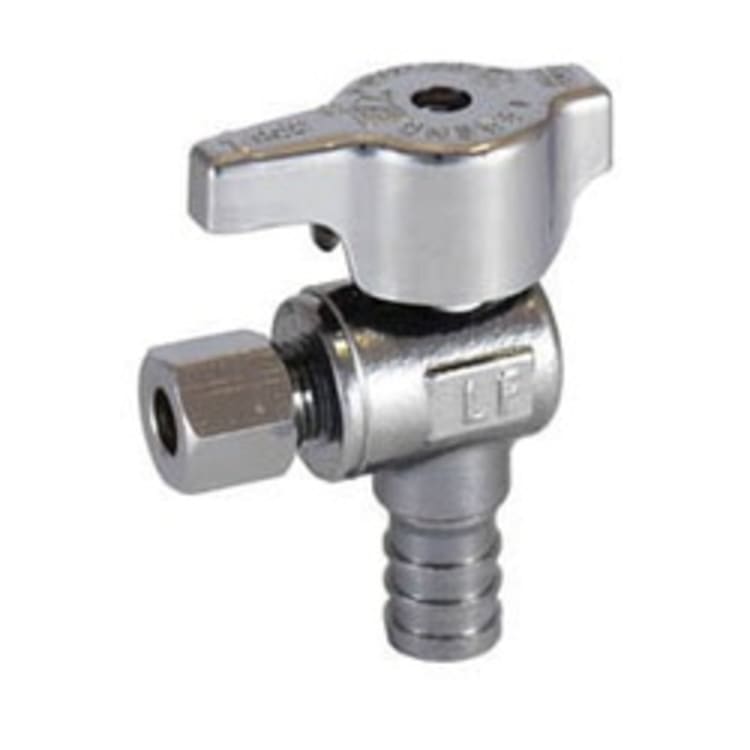 LEGEND 114-615NL T-595NL 1/4 Turn Angle Supply Stop Valve, 1/2 x 1/4 in, PEX x OD Compression, Brass Body, Import