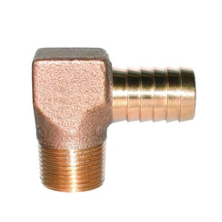 LEGEND 312-055 90 deg Hydrant Male Elbow, 1 in, Barb x MNPT, Bronze, Import