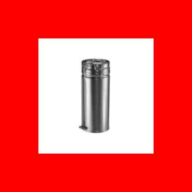 DuraVent® 4GV12A Type B Round Gas Vent Pipe, Steel/Aluminum, 4 in Dia x 3 to 10 in Adjustable in L, Galvanized, Domestic