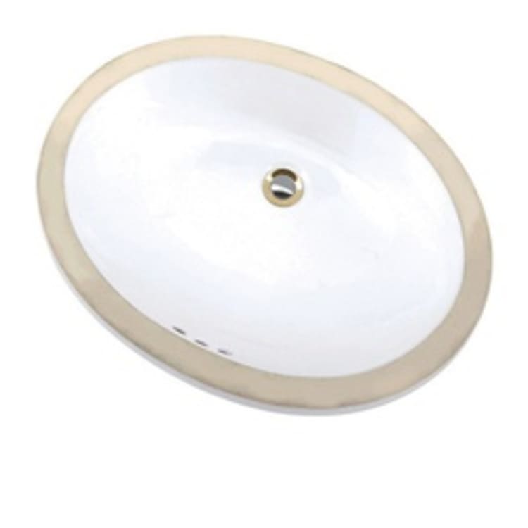 Mansfield® 217 WH Maple Lavatory Sink With Consealed Front Overflow, Oval, 19-3/4 in W x 16 in D x 7-1/8 in H, Undercounter Mount, Vitreous China, White, Domestic