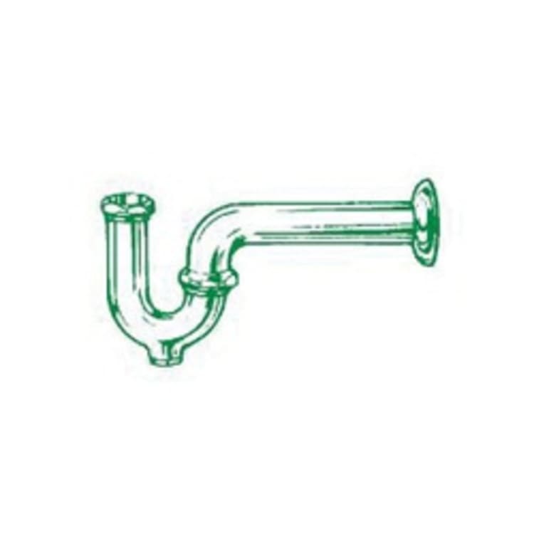 McGuire™ 8912CBECO Eco-Line P-Trap With Cleanout Plug, 1-1/4 x 1-1/2 in Inlet x 1-1/2 in Outlet, Cast Brass