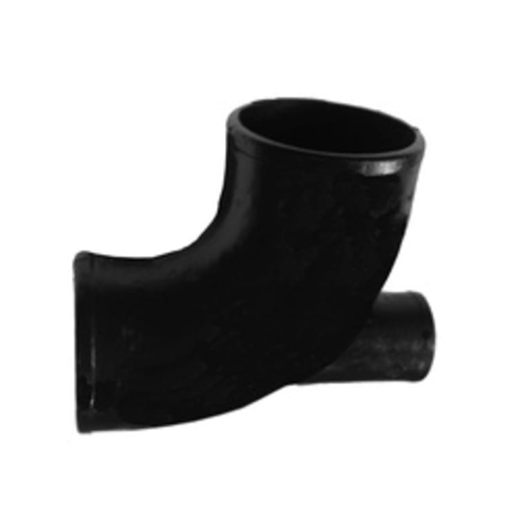 Tyler Pipe 006947 1/4 Bend With 2 in Heel Opening, 3 in, No Hub, Cast Iron, Domestic