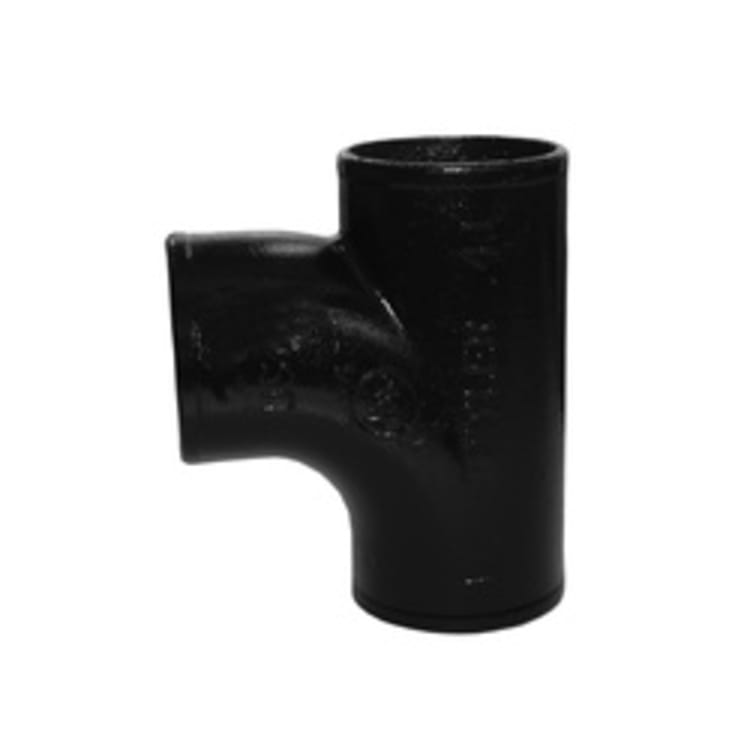 Tyler Pipe 007562 Sanitary Tee, 2 x 1-1/2 in, No Hub, Cast Iron, Domestic