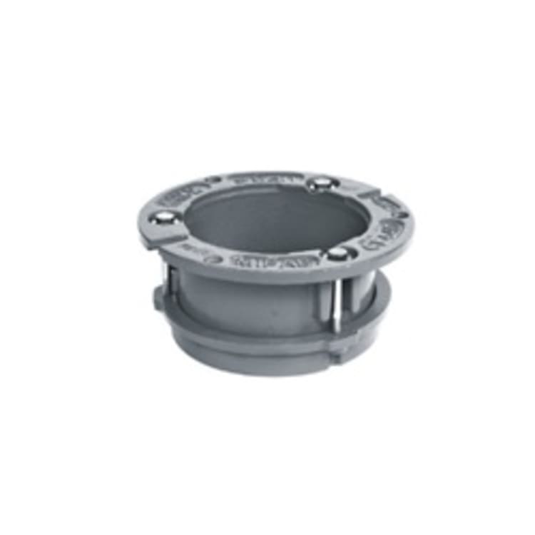 MIFAB® CF44DTC Deep Closet Flange With Test Cap, 4 in ID x 4 in OD, Cast Iron