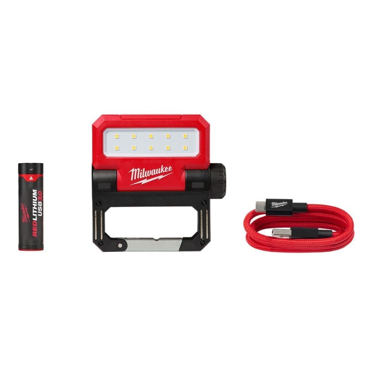 Milwaukee® ROVER™ 2114-21 USB Rechargeable Pivoting Flood Light, LED Lamp