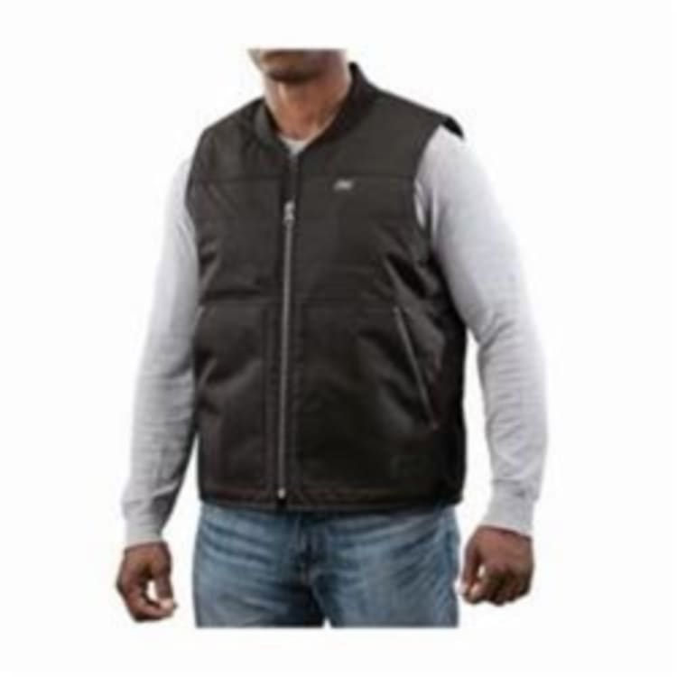 Milwaukee® 2173-L M12™ Insulated Heated Vest Kit, L, Black, 900 Denier Polyester Ripstop/600 Denier Polyester Outer/Thermal Knit Fleece Inner, 49 in Chest, Resists: Water and Wind