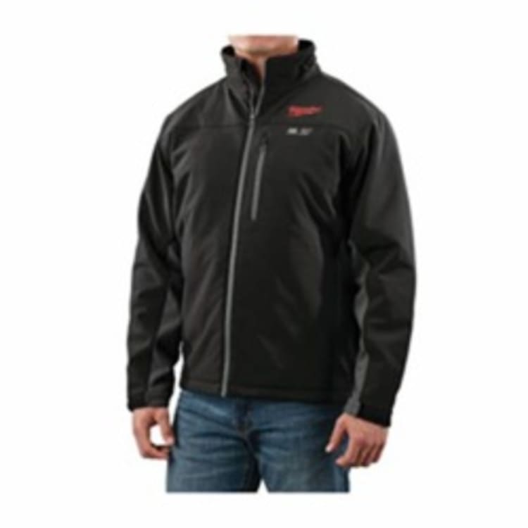 Milwaukee® 2394-3X M12™ Cordless Insulated Heated Jacket, 3XL, Black, Thermal Knit Fleece Inner/Polyester/Spandex® Softshell Outer, 60 in Chest, Resists: Water and Wind