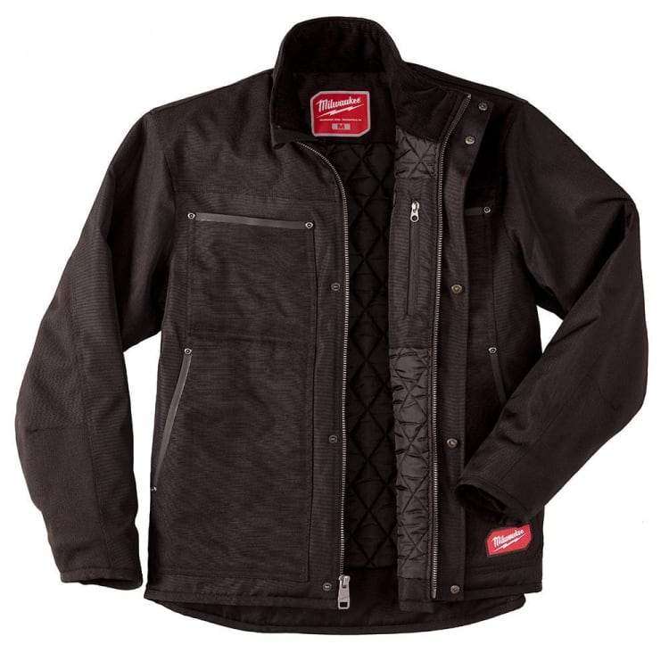 Milwaukee® 253B-XL 253B Traditional Jacket, Black, Ripstop Polyester, 44 to 46 in Chest, Resists: Abrasion, Tear, Water and Wind, 100g high-loft insulation lining