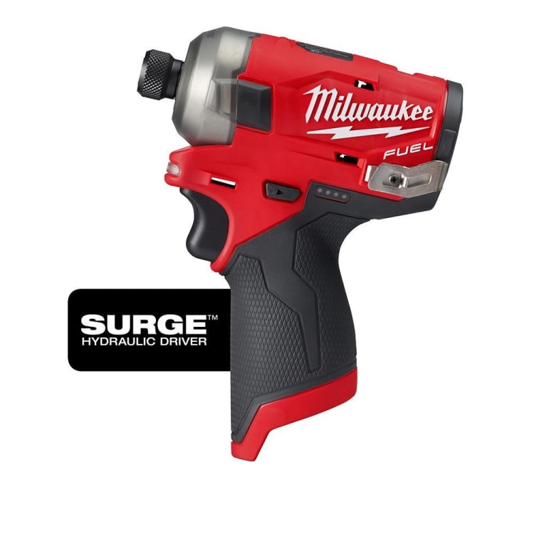 Milwaukee® M12 FUEL™ SURGE™ 2551-20 Cordless Hydraulic Driver, 1/4 in Hex Drive, 3400 bpm, 450 in-lb Torque, 12 V, 5.2 in OAL