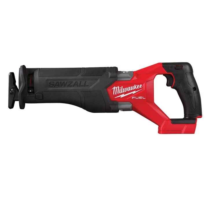 Milwaukee® 2821-20 M18 FUEL™ SAWZALL® Cordless Reciprocating Saw With Integrated Work Light, Keyless Adjustable Shoe and Keyless Blade Clamp, 1-1/4 in L Stroke, 0 to 3000 spm, 18 VDC, 17.1 in OAL
