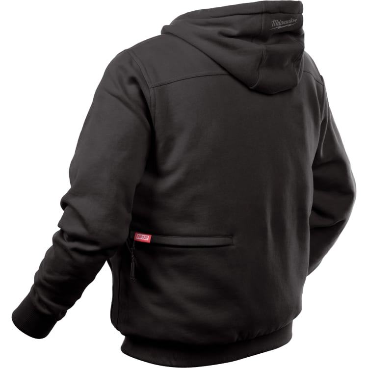 Milwaukee® M12™ 302B-202X Insulated Heated Hoodie, 2XL, Black, Polyester/Brushed Tricot Lining, 46 to 48 in Chest, Resists: Water and Wind