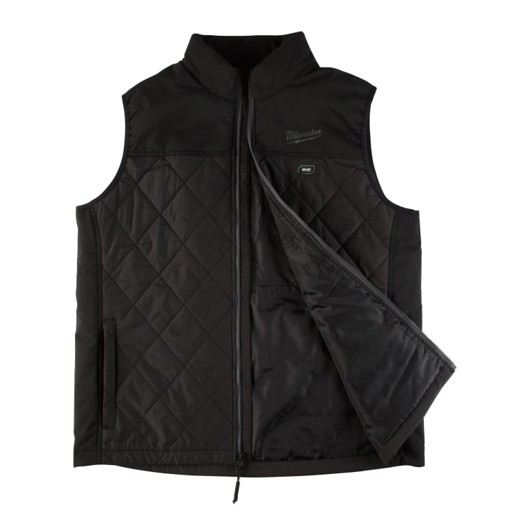 Milwaukee® M12™ 303B-20L Insulated Heated Vest, L, Black, 600 Denier Polyester/Polyester Ripstop, 42 to 44 in Chest, Resists: Water and Wind