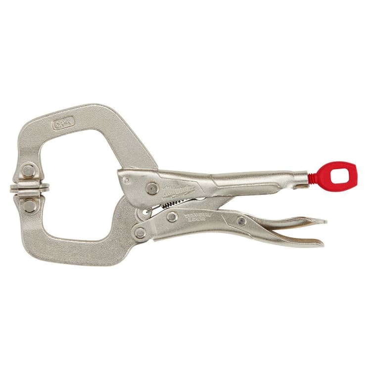 Milwaukee® 48-22-3522 Swivel Jaw Locking C-Clamp, Polished Chrome, 2-1/4 in D Throat, 1/2 in Jaw Opening, 6 in Jaw, Forged Alloy Steel