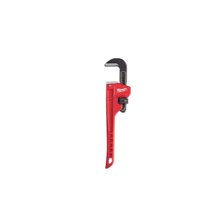 Milwaukee® OVERBITE JAW™ 48-22-7110 Pipe Wrench, 10 in OAL, Hook Jaw, Steel Handle