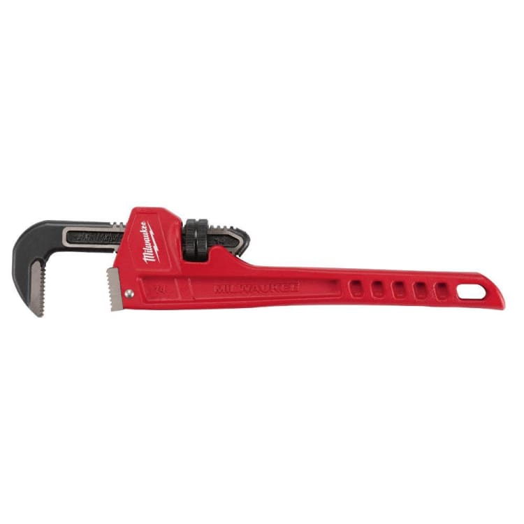 Milwaukee® OVERBITE JAW™ 48-22-7114 Pipe Wrench, 14 in OAL, Hook Jaw, Steel Handle