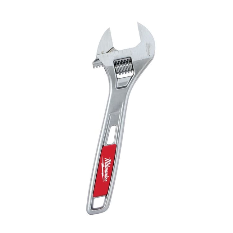 Milwaukee® 48-22-7406 Uninsulated Adjustable Wrench, 15/16 in, Polished Chrome, 6 in OAL, Steel Body, ASME Specified, Steel