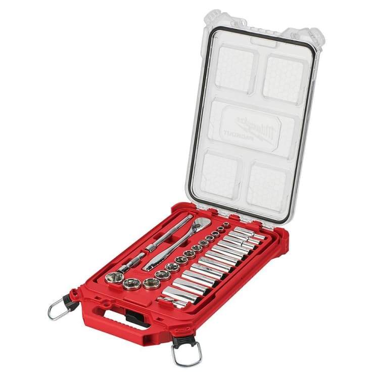 Milwaukee® PACKOUT™ 48-22-9481 Wrench Set, 28 Pieces, Polished Chrome