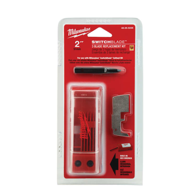 Milwaukee® 48-25-5235 7-Piece Blade Replacement Kit, For Use With SwitchBlade™ 2 in Self-Feed Drill Bit