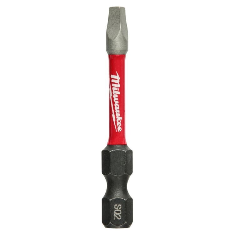 Milwaukee® SHOCKWAVE™ Impact Duty™ 48-32-4606 Impact Power Bit, #2 Square Recessed Point, 2 in OAL, 1/4 in, Alloy Steel