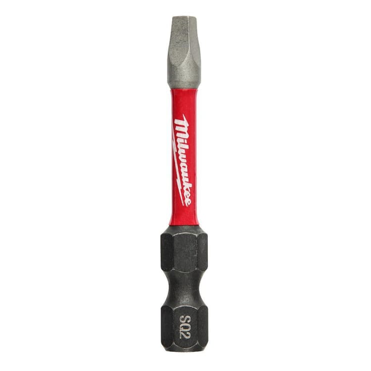 Milwaukee® SHOCKWAVE™ Impact Duty™ 48-32-4772 Impact Power Bit, #2 Square Recessed Point, 1/4 in, Steel