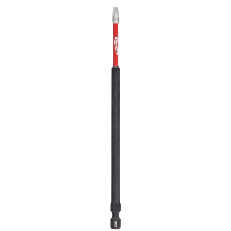 Milwaukee® SHOCKWAVE™ Impact Duty™ 48-32-4805 1-Piece Impact Power Bit, #2 Square Recessed Point, 6 in OAL, 1/4 in, Steel