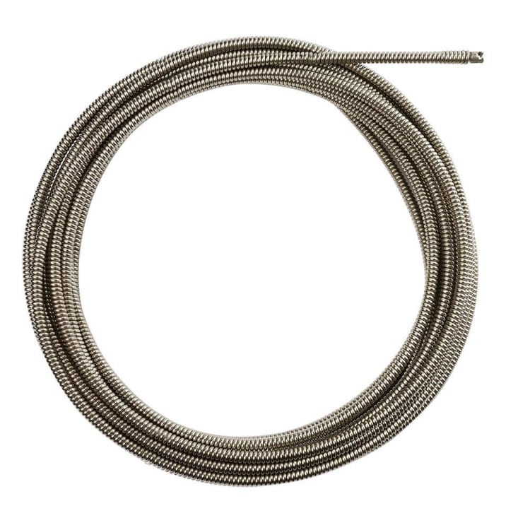 Milwaukee® 48-53-2775 Open Wind Coupling Drain Cleaning Cable, 5/8 in, Steel, For Use With Drain Cleaning Machines, 1-1/4 to 2-1/2 in Drain Line